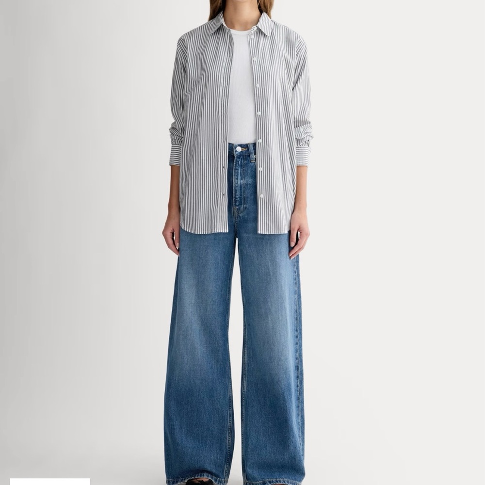 Everlane Blue Wide Leg Pants